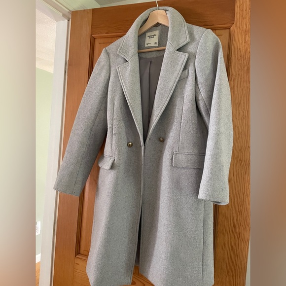 Abercrombie & Fitch Light Gray Dad Coat - Picture 1 of 2